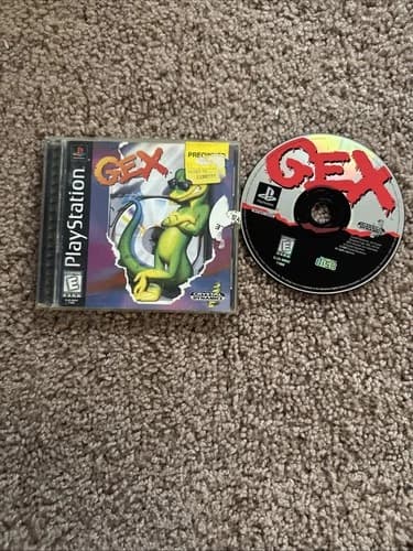 Gex PlayStation 1 PS1 Original Black Label Gex 1 Complete Tested CIB