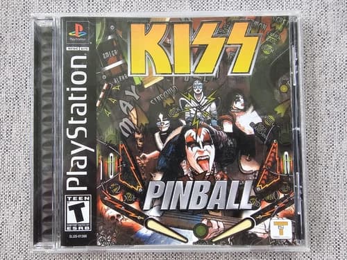 KISS PINBALL Sony PlayStation-1 Game PS1 GENE SIMMONS, ACE FREHLEY, PAUL STANLEY