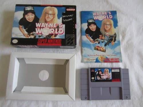 Wayne's World (SNES) Super Nintendo CIB Complete 1993 THQ RARE