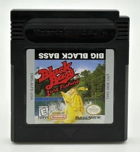 Black Bass Lure Fishing (Nintendo GameBoy Color) Retro Video Game - Tested