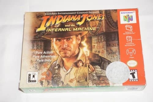 Indiana Jones Infernal Machine (Nintendo 64 N64) Complete in Box CIB Authentic