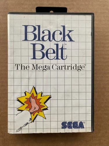SEGA MASTER SYSTEM BLACK BELT GAME COMPLETE TESTED AND WORKING