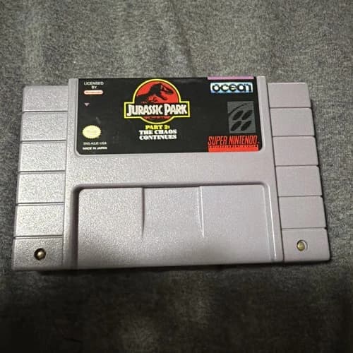 Jurassic Park Part 2 The Chaos Continues Super Nintendo SNES