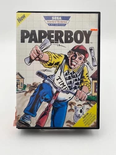 Paperboy Sega Master System Sms 1990 US Version Complete in Box W/ Manual