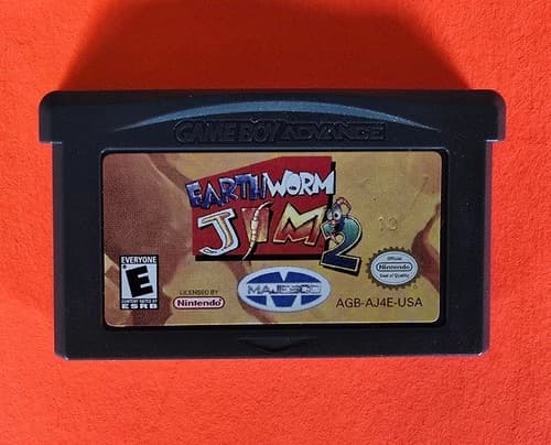Earthworm Jim 2 Game Boy Advance GBA Cart Only Original Shell Tested Majesco