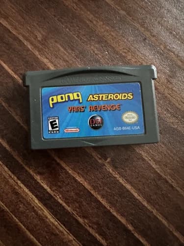 Pong Asteroids Yars' Revenge Nintendo Game Boy Advance Game GBA - TESTED & WORKS