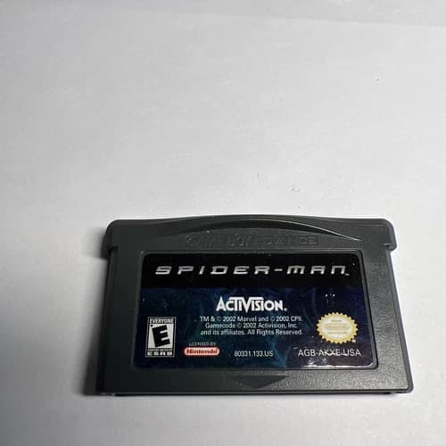 Spider-Man 1 For Game Boy Advance GBA, 2002 Cartridge Only Authentic