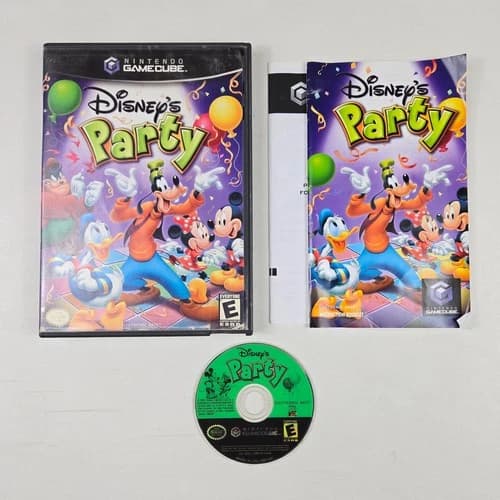 Disney's Party (Nintendo GameCube, 2003) Complete CIB w/ Manual Tested & Works