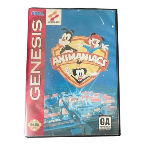 Animaniacs (Sega Genesis) Authentic Game Cartridge, Complete with manual Tested