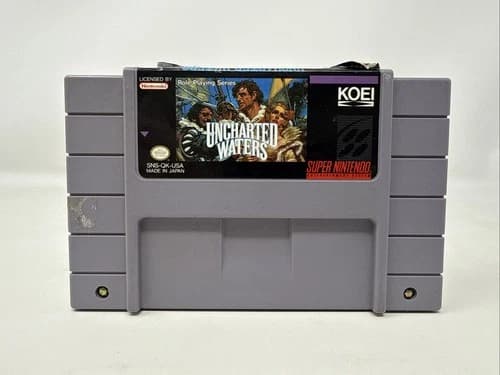 Uncharted Waters (Super Nintendo, SNES, 1993) Cartridge Only Tested Working