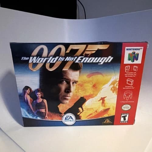 007: The World Is Not Enough Nintendo 64, Manual, Box, EA Games, Multiplayer