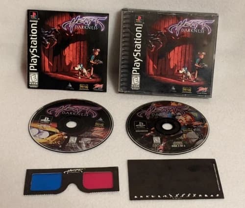 Heart of Darkness Playstation PS1 Complete with Manual and 3D Glasses