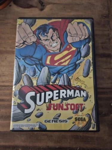 Superman Complete in Box for Sega Genesis- Authentic Tested - Sunsoft