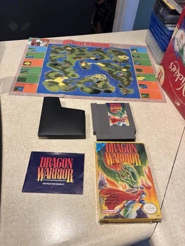 Nice! Dragon Warrior (Nintendo NES, 1989) Complete In Box CIB Authentic
