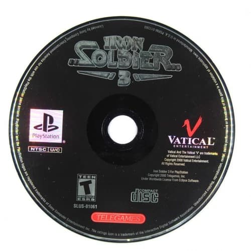 Iron Soldier 3 Playstation Authentic Tested Disc Only