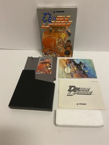 Double Dribble (Konami, NES, 1987) Complete in Box CIB/Inserts, Good Condition