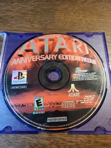 Atari Anniversary Edition Redux (PlayStation 1, PS1) Disc Only