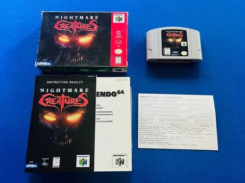 Nightmare Creatures 64 N64 CIB COMPLETE Box Manual Registration Card