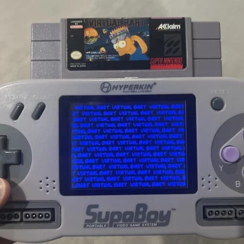 Vtg 1994 Virtual Bart SNES Super Nintendo Simpsons Video Game Cartridge TESTED!