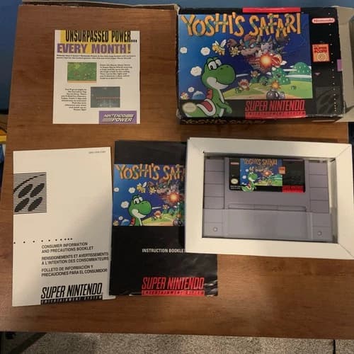 Yoshi's Safari (SNES, 1993) Authentic Complete CIB Manual