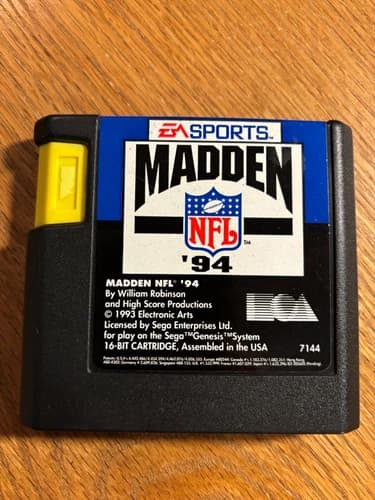 Madden NFL Football 94 Sega Genesis Cartridge Only Tested Working