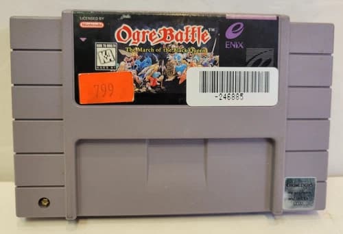 Ogre Battle: The March of the Black Queen Super Nintendo SNES (tested, authentic