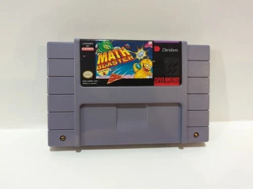 Math Blaster: Episode One 1 (Super Nintendo, SNES) Cartridge tested.