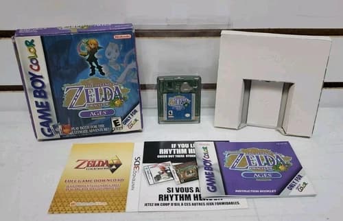 Legend of Zelda: Oracle of Ages (2001, GameBoy Color, GBC) Complete, CIB *READ*