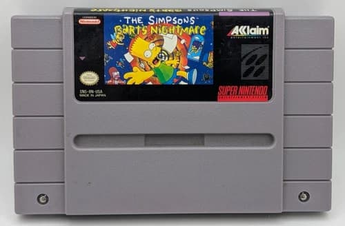The Simpsons Bart's Nightmare Super Nintendo SNES
