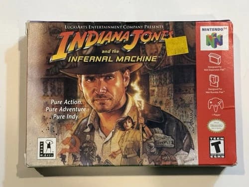 Indiana Jones and the Infernal Machine (Nintendo 64, 2000) N64 CIB Complete