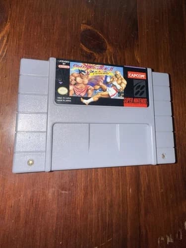 Street Fighter II Turbo SNES Cartridge Nintendo Retro Video Game Tested Great