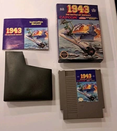 1943 The Battle of Midway Nintendo NES Complete in Box With Book CIB NES