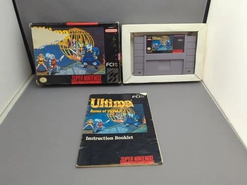 * Ultima Runes Of Virtue II (Super Nintendo SNES) Complete CIB