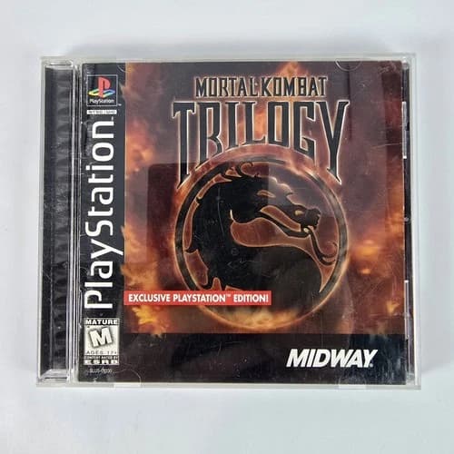 Mortal Kombat Trilogy PlayStation 1 PS1 Black Label Complete with Registration