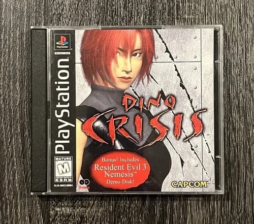 Dino Crisis (PlayStation 1, 1999) PS1 Complete CIB w/Registration 2 Disc TESTED