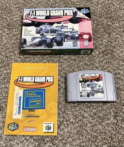 F-1 WORLD GRAND PRIX Nintendo 64 N64 CIB Manual COMPLETE IN BOX Racing FORMULA 1