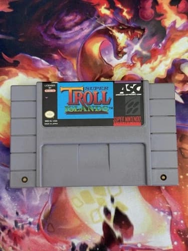 Super Troll Islands (Super Nintendo SNES) Cartridge Only, Tested