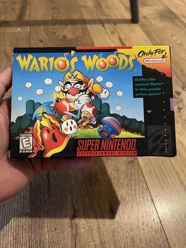 Wario's Woods Nintendo SNES CIB ++, Tested And Working, Authentic