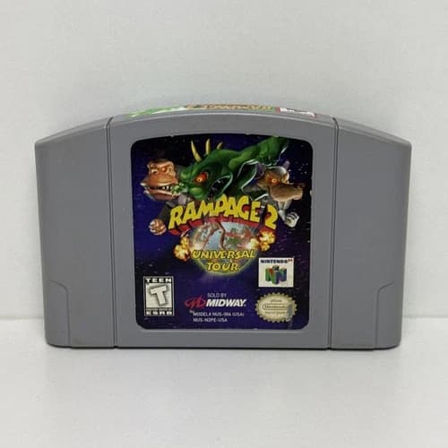 Rampage 2 Universal Tour (Nintendo 64 N64) Game Cartridge Only - Tested