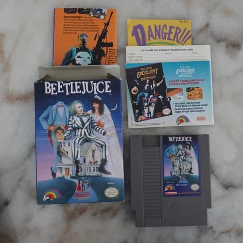Nintendo NES Beetlejuice VERY GOOD CIB Complete
