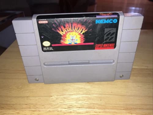 Kablooey (Super Nintendo, 1992) Working Game Only Free Shipping