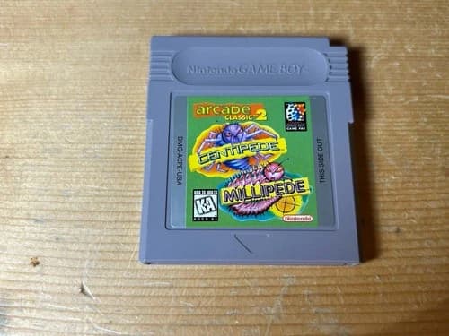 Arcade Classic No. 2 Centipede Millipede (Nintendo Game Boy, 1995) Tested