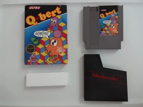 Q*bert Complete in Box Nintendo NES CIB