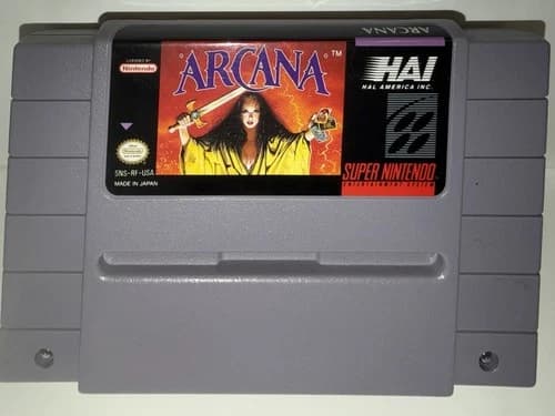 Arcana SNES Super Nintendo Game Authentic
