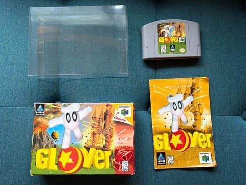 Glover CIB - N64 Game, Box, Manual. Authentic. Tested. Very Good