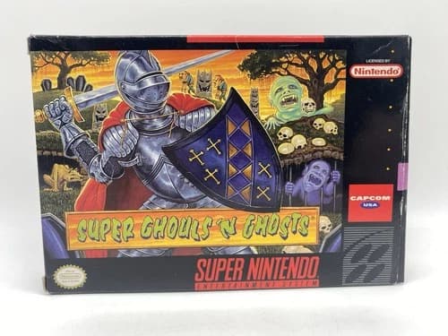 Super Ghouls 'N Ghosts Super Nintendo SNES Complete in Box CIB