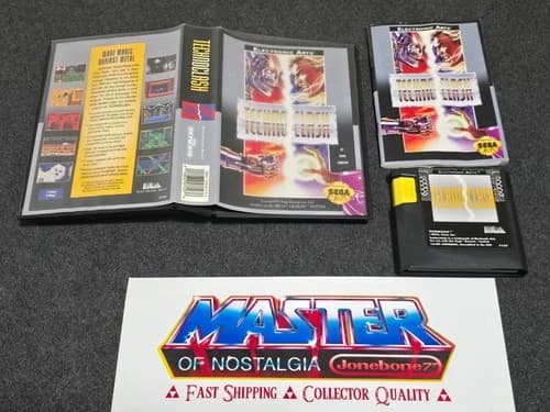 Sega Genesis TECHNO CLASH CIB Complete Case Box Game TechnoClash