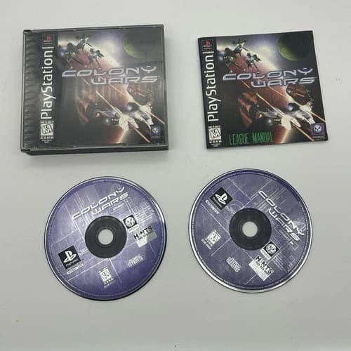 Colony Wars (Sony PlayStation 1, 1997) 2 Discs w/ Manual CIB Tested Reg Card