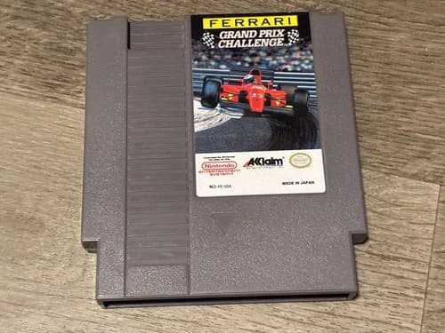 Ferrari Grand Prix Challenge Nintendo Nes Cleaned & Tested Authentic