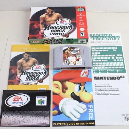 1999 Nintendo N64 Knockout Kings 2000 Muhammad Ali Complete VG+